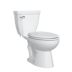 1.28 gpf Standard Height Round Two Piece Toilet in White with 10 in. Rough-In