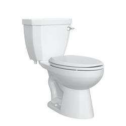 1.28 gpf Standard Height Round Two Piece Toilet in White with 12 in. Rough-In