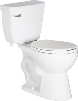 1.28 gpf Standard Height Round Two Piece Toilet in White with 12 in. Rough-In
