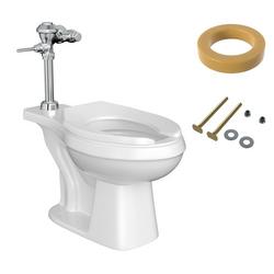 Elongated Flush Valve Toilet Bundle