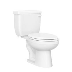 1.28 gpf Round Two Piece Toilet in White