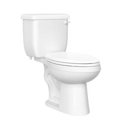 1.6 gpf Elongated Two Piece Toilet in White
