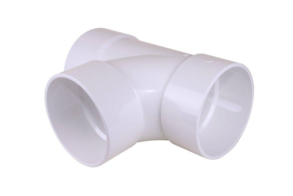 White Hub PVC DWV Sanitary Tee Wye 