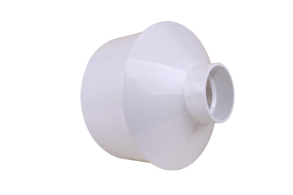 Multi-Fittings Corporation White Slip x Hub Fabricated and DWV Schedule 40 PVC Bushing 