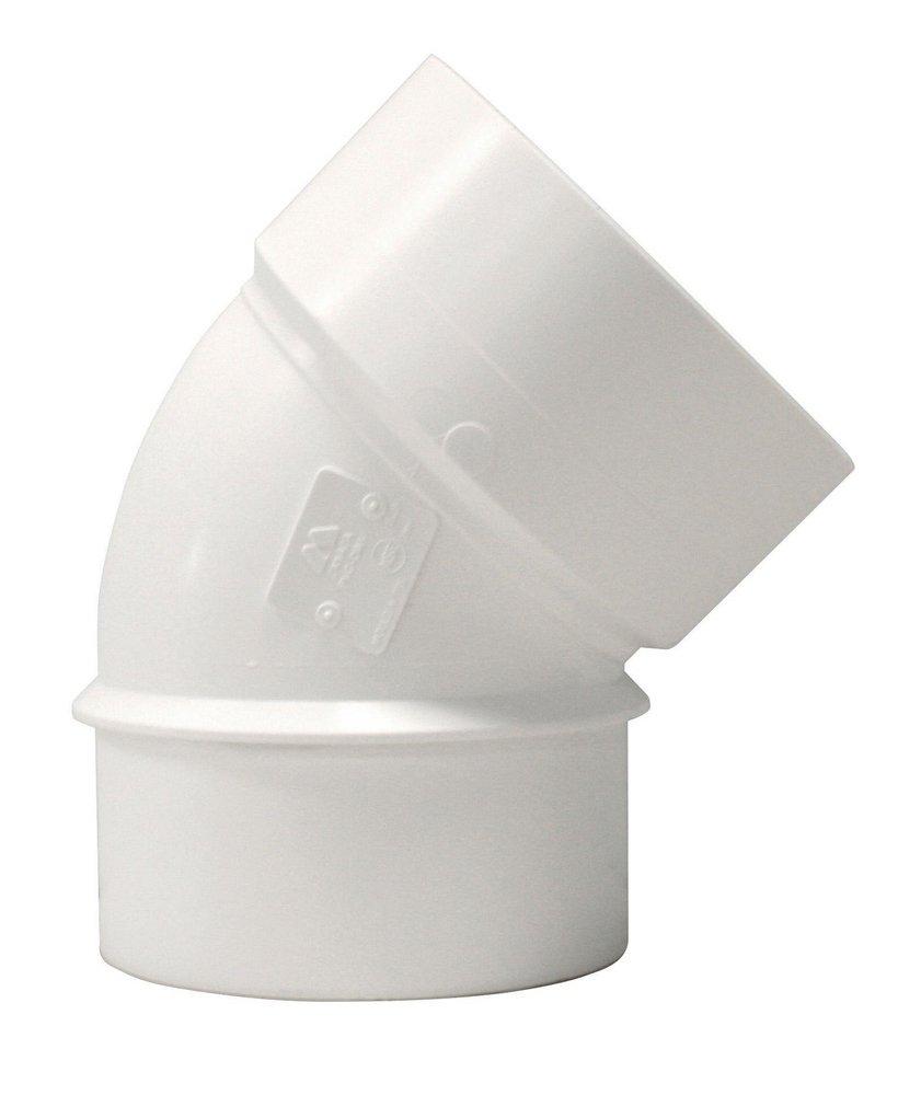 Multi-Fittings Corporation White Hub x Spigot PVC 45 Degree Elbow in White 