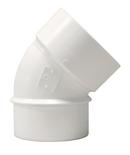 Multi-Fittings Corporation White Hub x Spigot PVC 45 Degree Elbow in White 