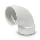Multi-Fittings Corporation White Hub Straight and DWV Schedule 40 PVC 90 Degree Elbow in White 