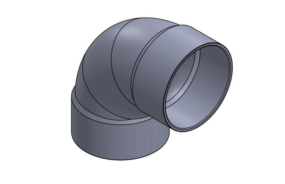 Multi-Fittings Corporation White Hub Straight and DWV Schedule 40 PVC 90 Degree Elbow in White 