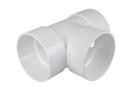 White Hub Straight and DWV Schedule 40 PVC Tee 