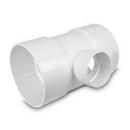 White Hub Straight and DWV Schedule 40 PVC Tee 