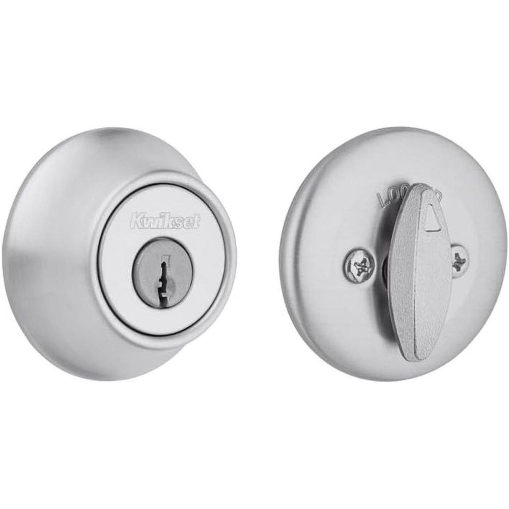 Single Cylinder Deadbolt Grade 3 in Satin Chrome 