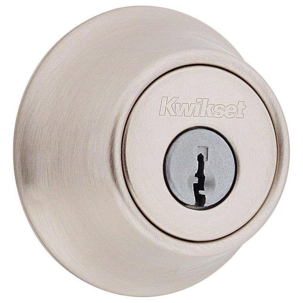 KWIKSET SINGLE CYLINDER DEADBOLT GRADE 3 SATIN NICKEL 