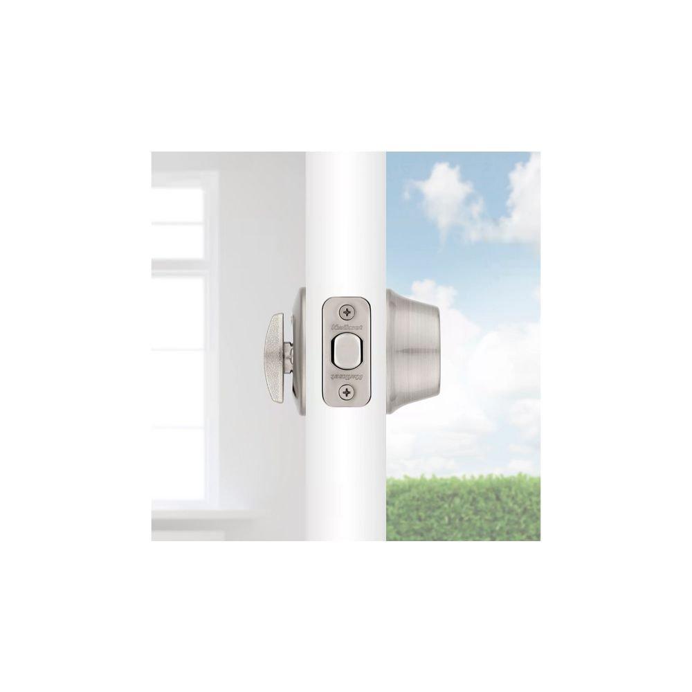 660 DEADBOLT KEYED ONE SIDE IN SATIN NICKEL 
