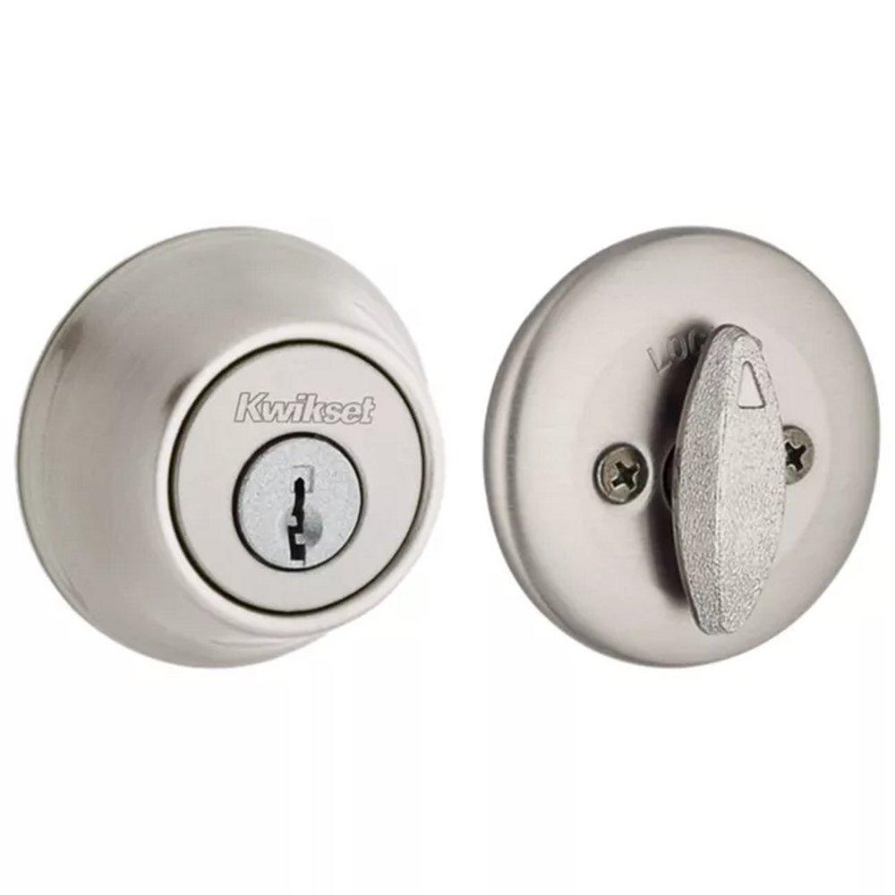 660 DEADBOLT KEYED ONE SIDE IN SATIN NICKEL 