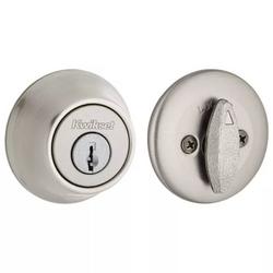 660 Deadbolt Keyed One Side In Satin Nickel