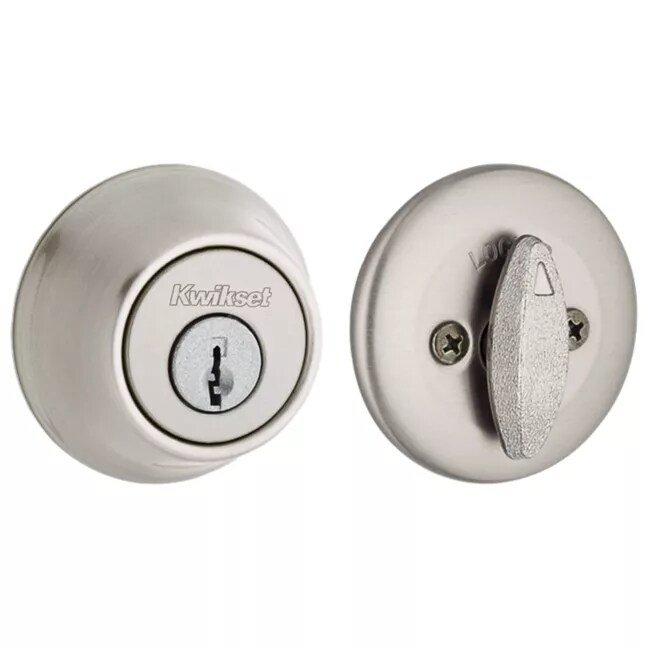 660 Deadbolt Keyed One Side In Satin Nickel 