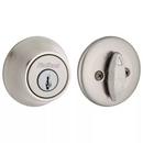 660 Deadbolt Keyed One Side In Satin Nickel 
