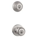 KWIKSET TYLO KEYED ENTRY KNOB AND SINGLE CYLINDER DEADBOLT COMBO PACK SATIN NICKEL