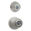 Kwikset Polo Keyed Entry & 660 Sgl Cylinder Deadbolt Combo Pack Satin Nickel