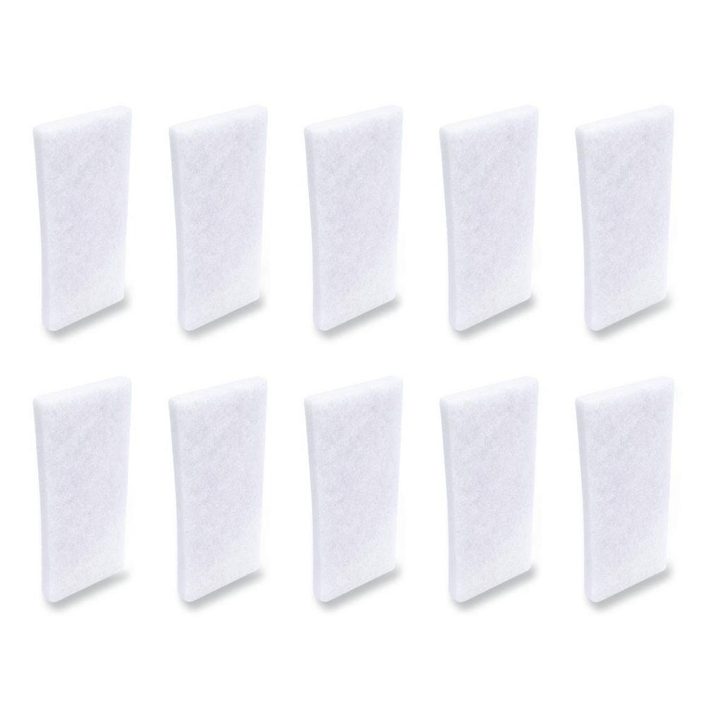 4.62 x 10 in. White Heavy Duty Utility Pad (Case of 10) 