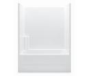 Aquatic White 60 x 32 in. Smooth Tile Tub and Shower in White 