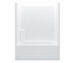 60 in. x 33-1/4 in. Tub & Shower Unit in White with Left Drain
