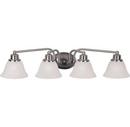 Maxim Lighting&reg; Satin Nickel 6 in. 100W 4-Light Bath Light with Marble Glass Shade 