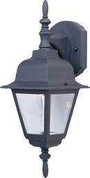 100W 1-Light Incandescent Outdoor Wall Mount Sconce in Black