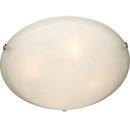 Maxim Lighting&reg; Satin Nickel 16 in. 3-Light Flushmount with Marble Glass Shade 