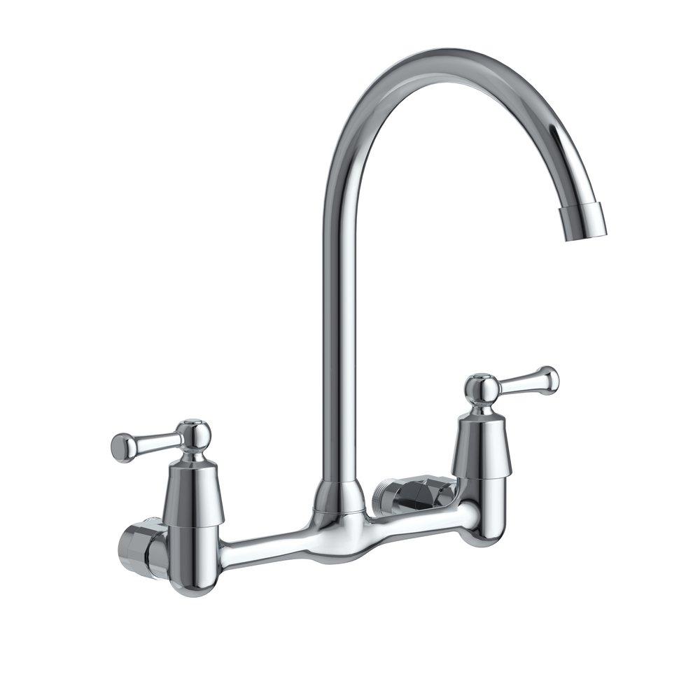 Two Handle Kitchen Faucet in Polished Chrome 