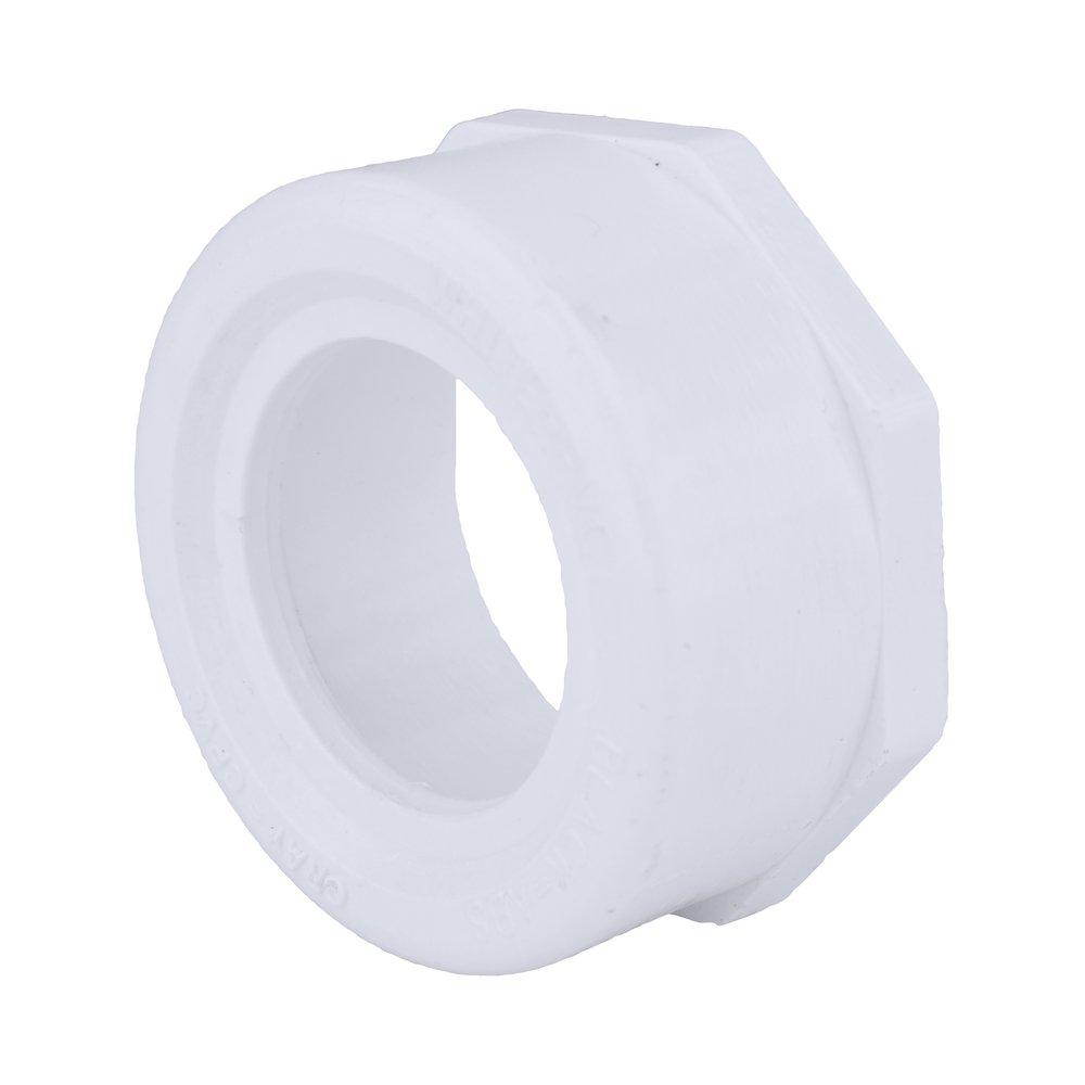 White PVC DWV Bushing 