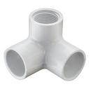 White Socket x FIPT Straight Schedule 40 PVC 90 Degree Elbow with Side Outlet 