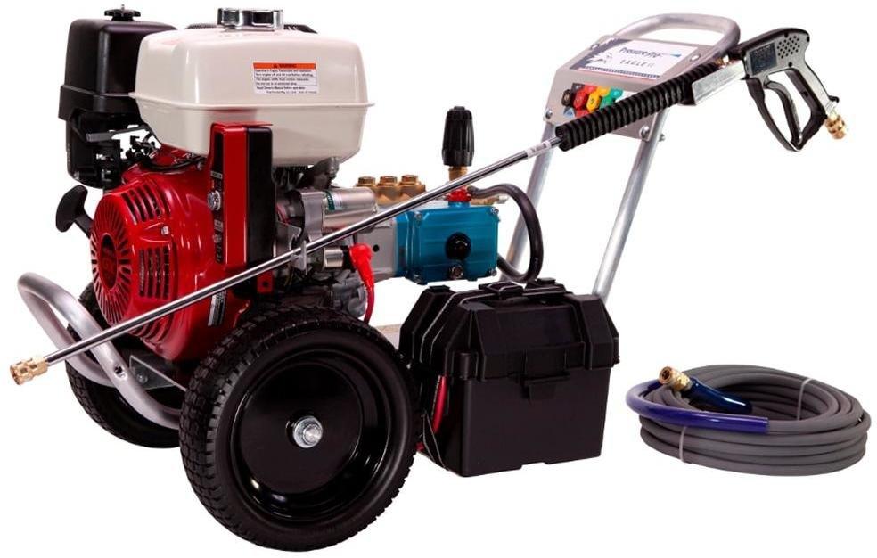 Eagle II 4000 PSI (Gas - Cold Water) Aluminum Frame Pressure Washer with CAT Pump and Electric Start Honda GX390 Engine 
