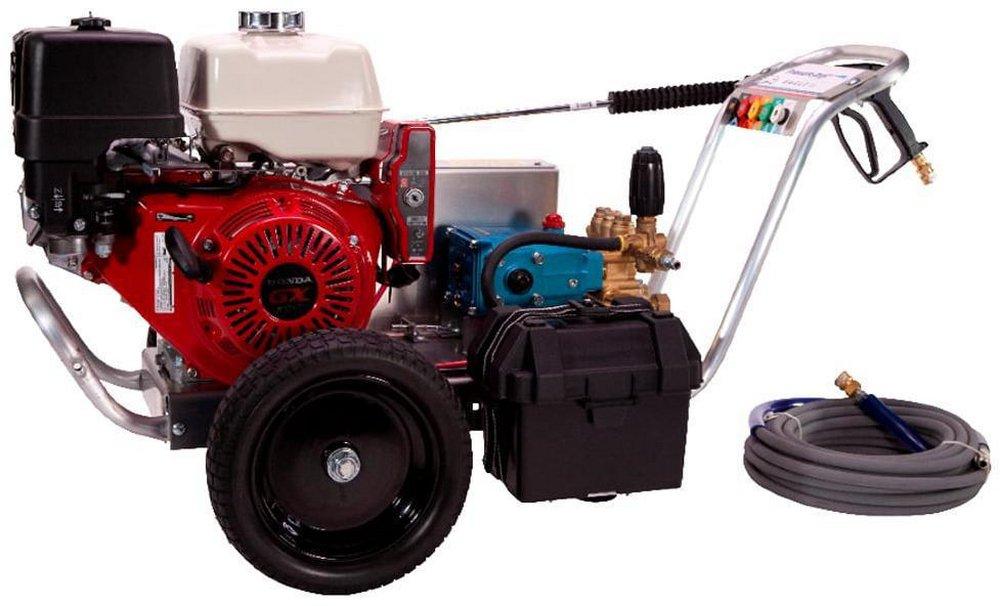 Pressure-Pro Eagle II 4000 PSI (Gas - Cold Water) Belt-Drive Aluminum Frame Pressure Washer w/ CAT Pump & Electric Start Honda GX390 Engine 