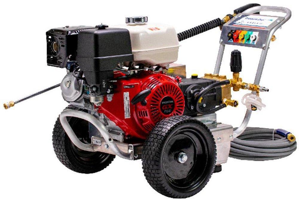 Pressure-Pro Eagle II 4000 PSI (Gas - Cold Water) Belt-Drive Aluminum Frame Pressure Washer w/ General Pump & Honda GX390 Engine 