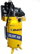 Silent Air Industrial 5HP 19CFM 1 Phase 2 Stage 80 Gal. Vertical Stationary Electric Air Compressor W/ Pressure Lube Pump / w/ Isolator Pads 