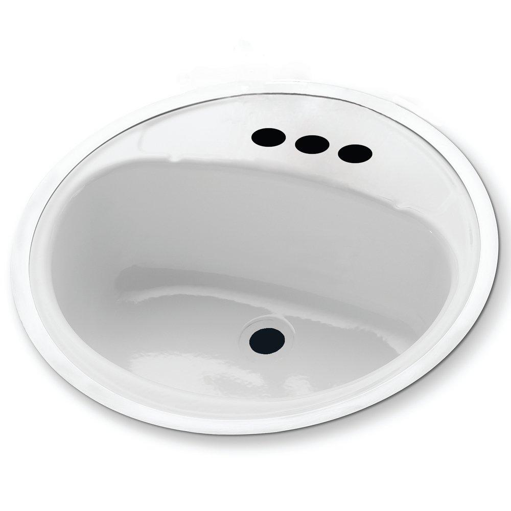 Bootz Manufacturing White Drop-in Basin 