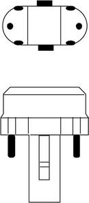 Sylvania White T4 Compact Fluorescent Light Bulb with G23 Base 