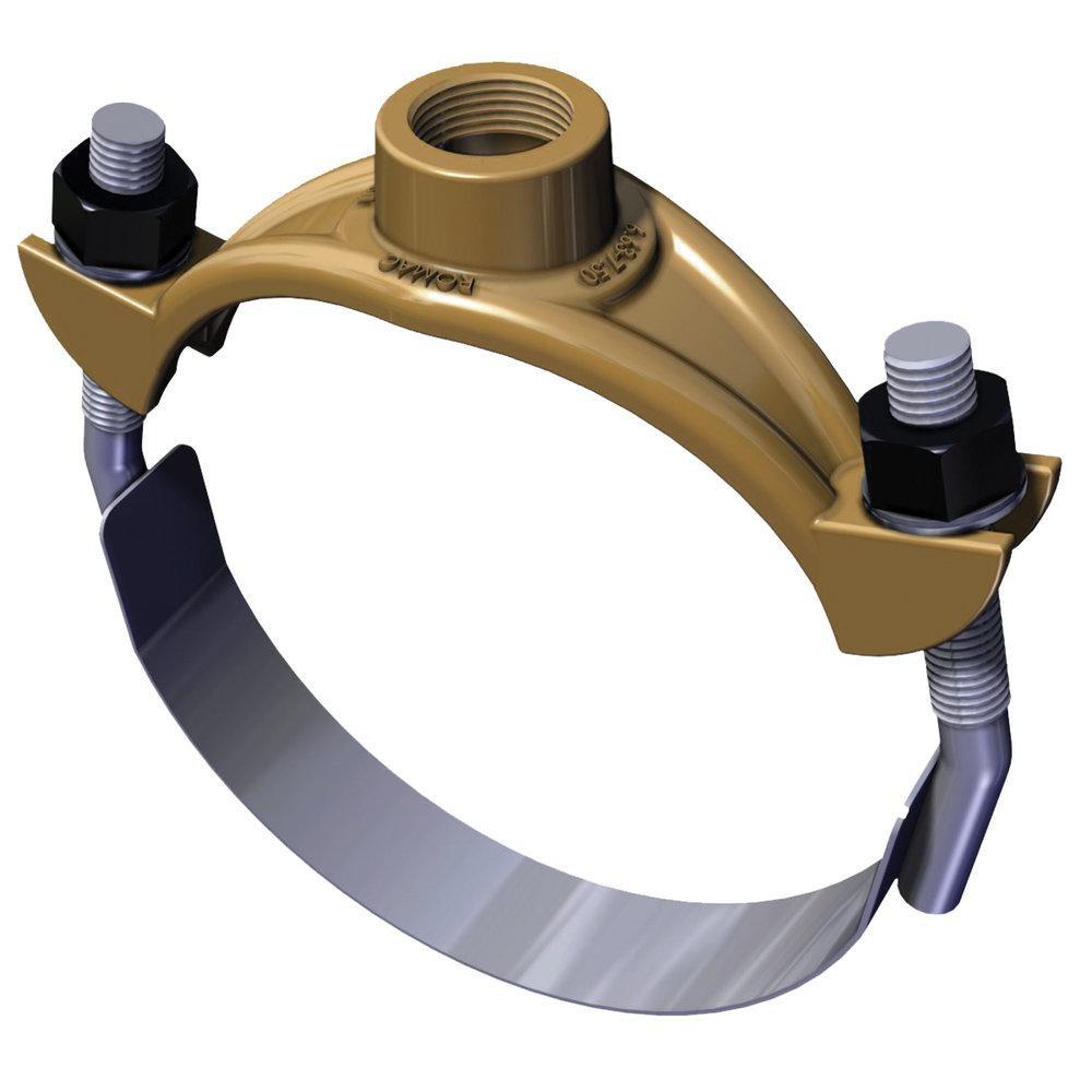 James Jones Company 6 in. IP Bronze Single Strap Saddle 6.00 - 7.75 in. 