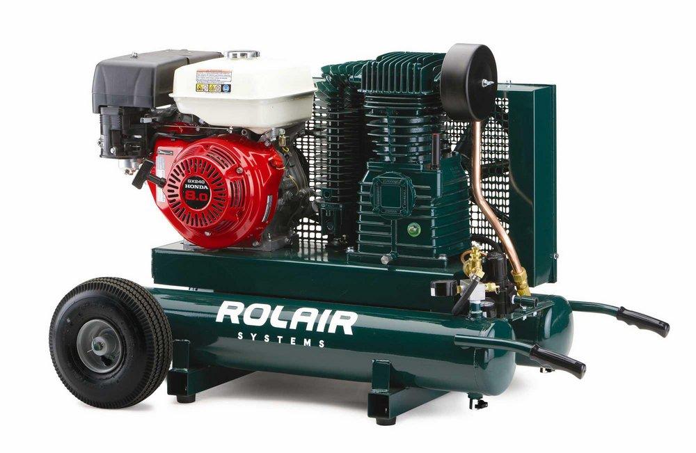 270 cc Honda 9 gal wheel barrow twostage compressor 
