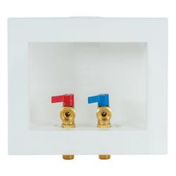 1/4-Turn Dual-Drain Sweat Washing Machine Supply Box, Contractor Pack