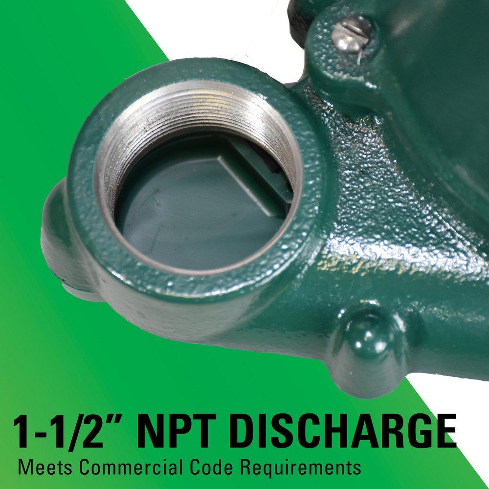 Zoeller Pump Co 1-1/2 in. 115V 9.7A 43 gpm Cast Iron Variable Level Float Switch Sump Pump with 15 ft. Cord 