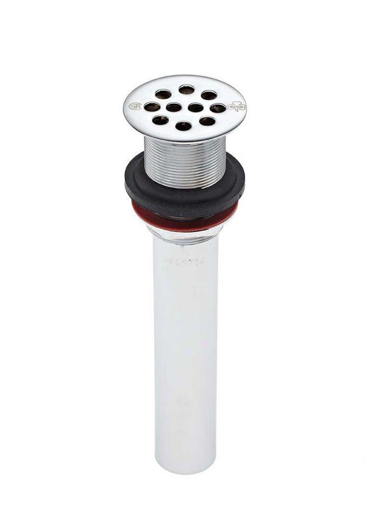 McGuire Manufacturing Chrome Plated 1- 1/4 in. Grid Drain with Strainer Less Overflow 