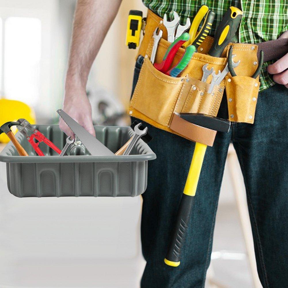 Benjamin Manufacturing Grey 9 x 3 in. Poly Grey Tote Tray 