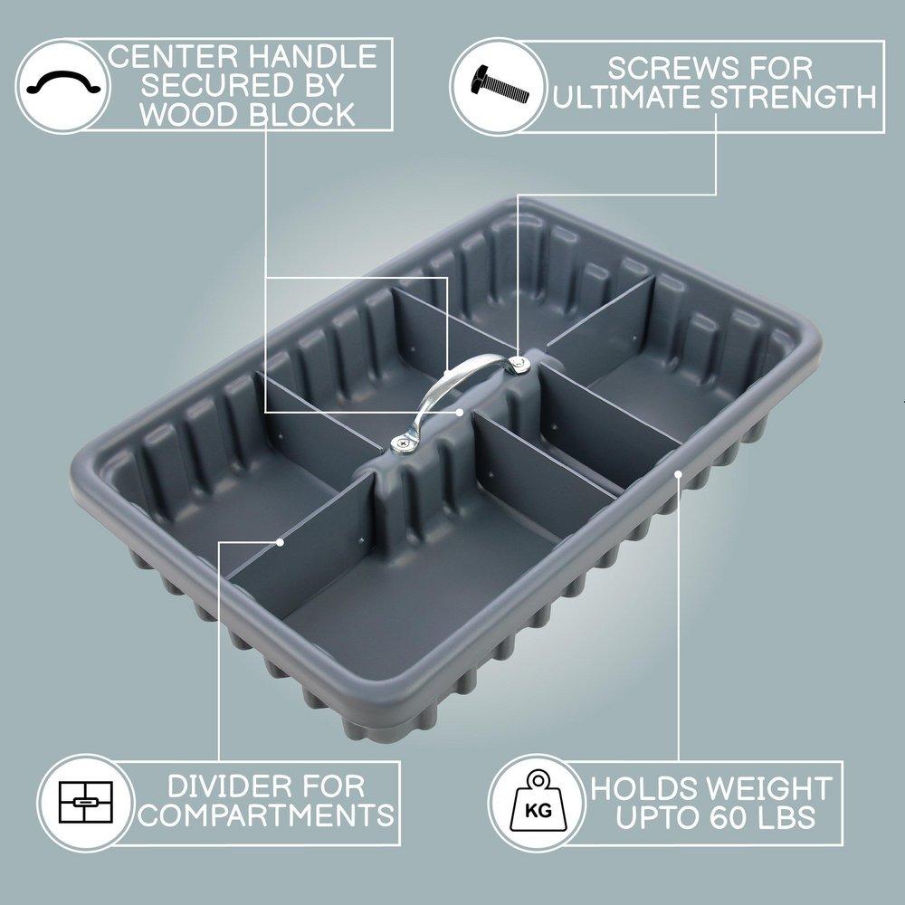 Benjamin Manufacturing Grey 9 x 3 in. Poly Grey Tote Tray 