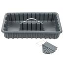 15 x 9 x 3 in. Poly Grey Tote Tray