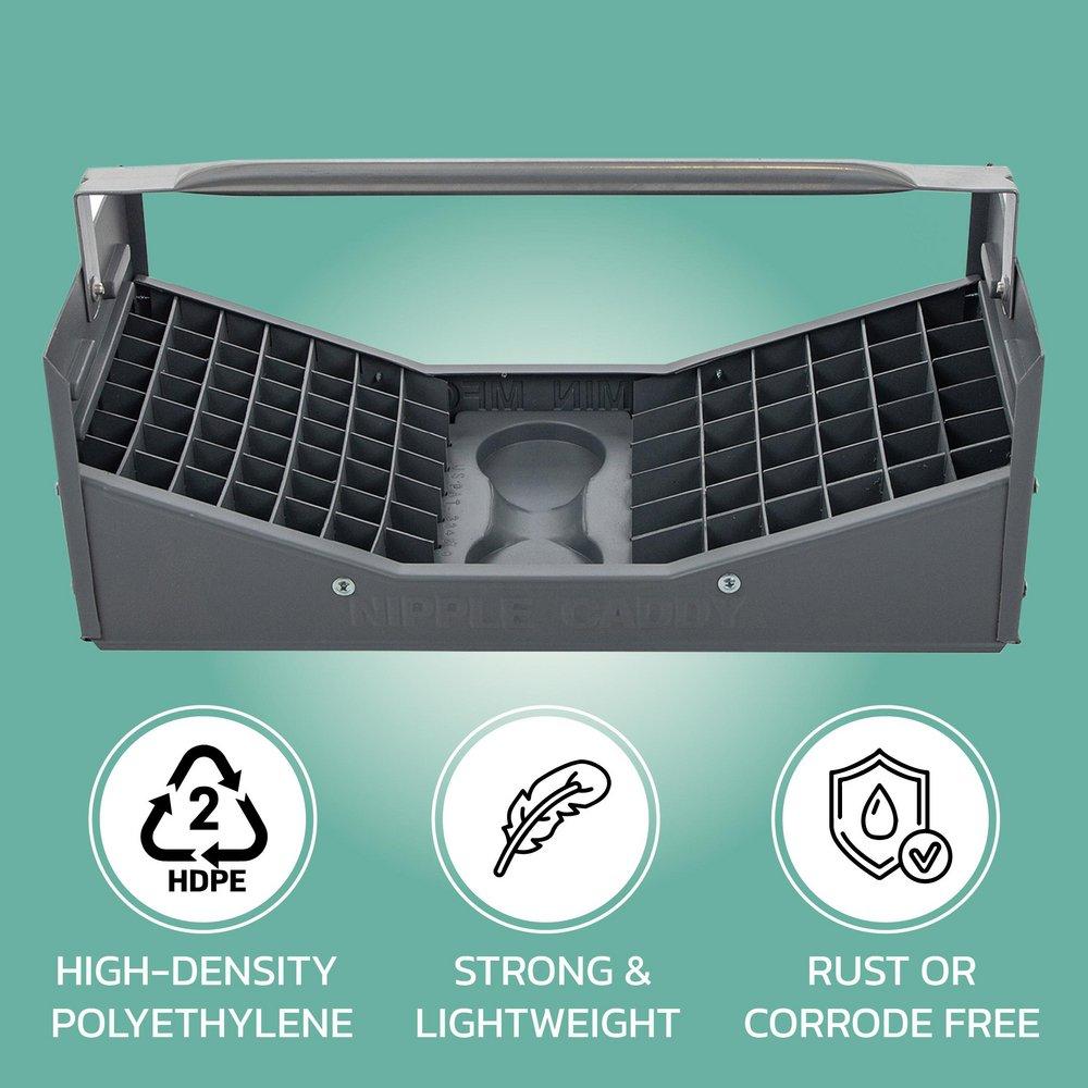 Benjamin Manufacturing Grey Nipple Tote Tray 