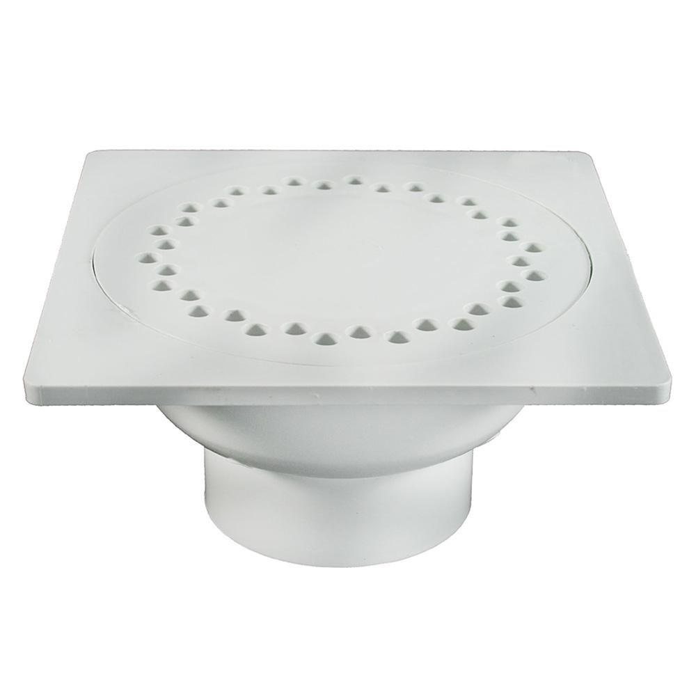 9 x 9 in. PVC Bell Trap with 4 in. Hub Fit Outlet 