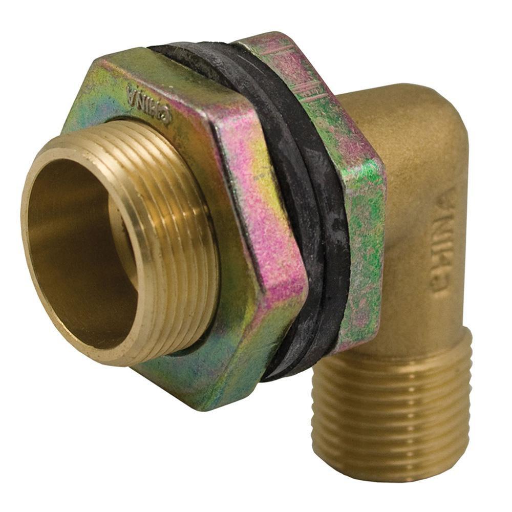 Jones Stephens Female Sweat x FIP Brass 90 Degree Elbow for Fiberglass Shower Stall 