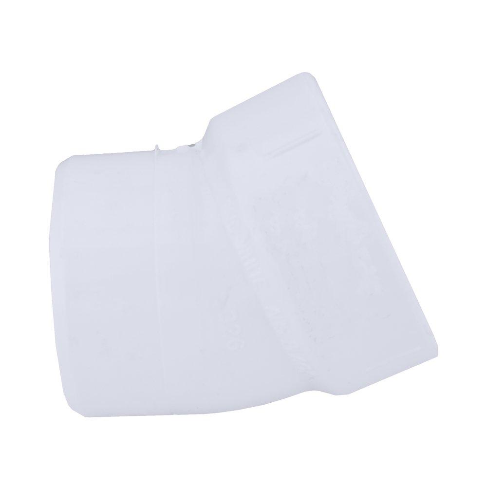 White PVC DWV 22-1/2&deg; Street Elbow 